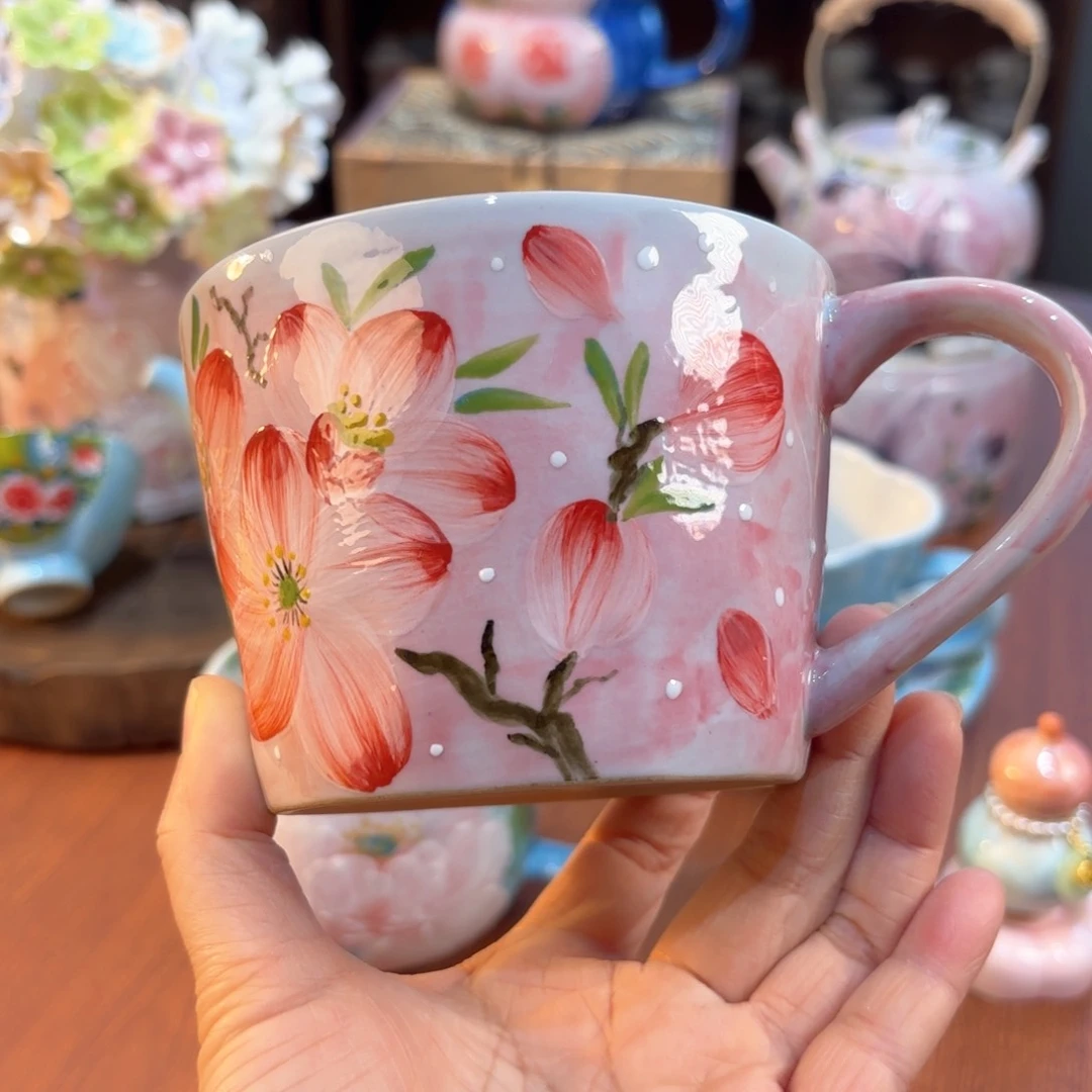 景德镇手绘高温釉下彩陶瓷茶具