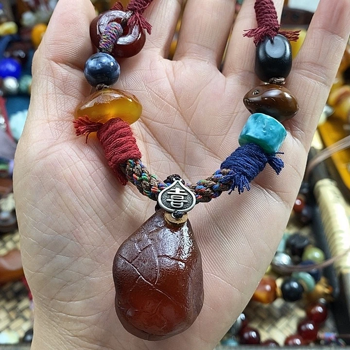 未镶嵌项链蜜蜡项链