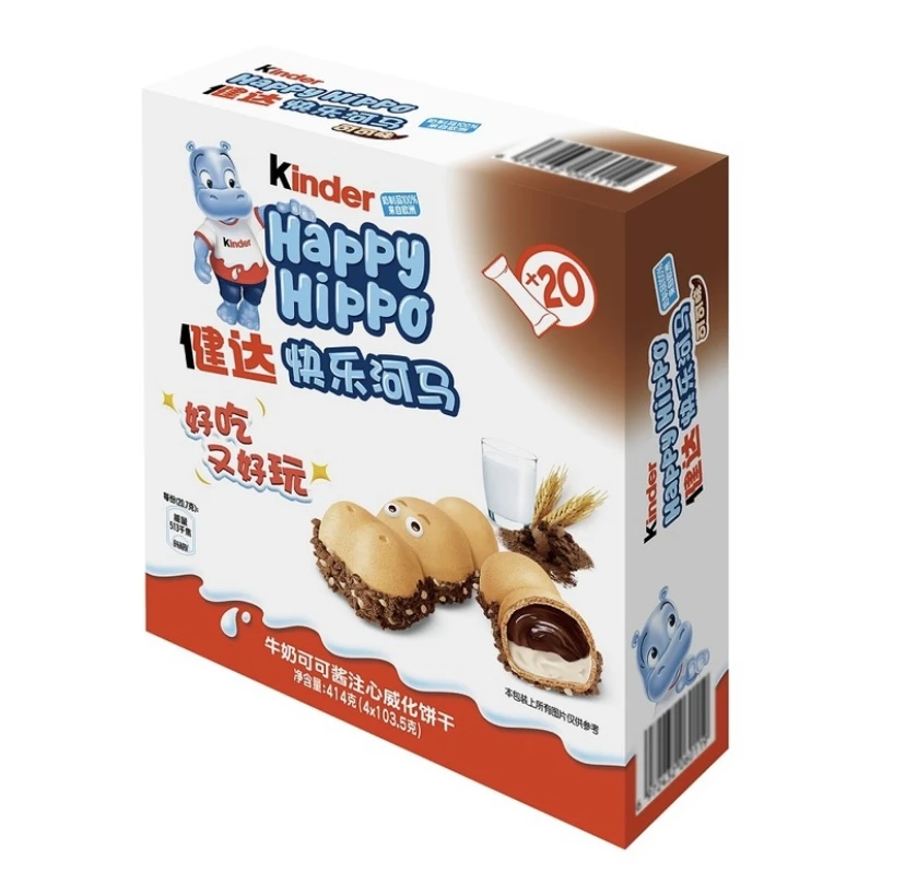 【会员商店】健达 德国进口 牛奶可可酱注心威化饼干414g