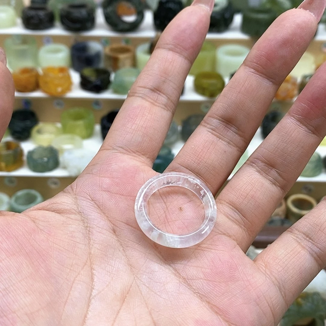 惠***等岫玉未镶嵌天然玉石戒指