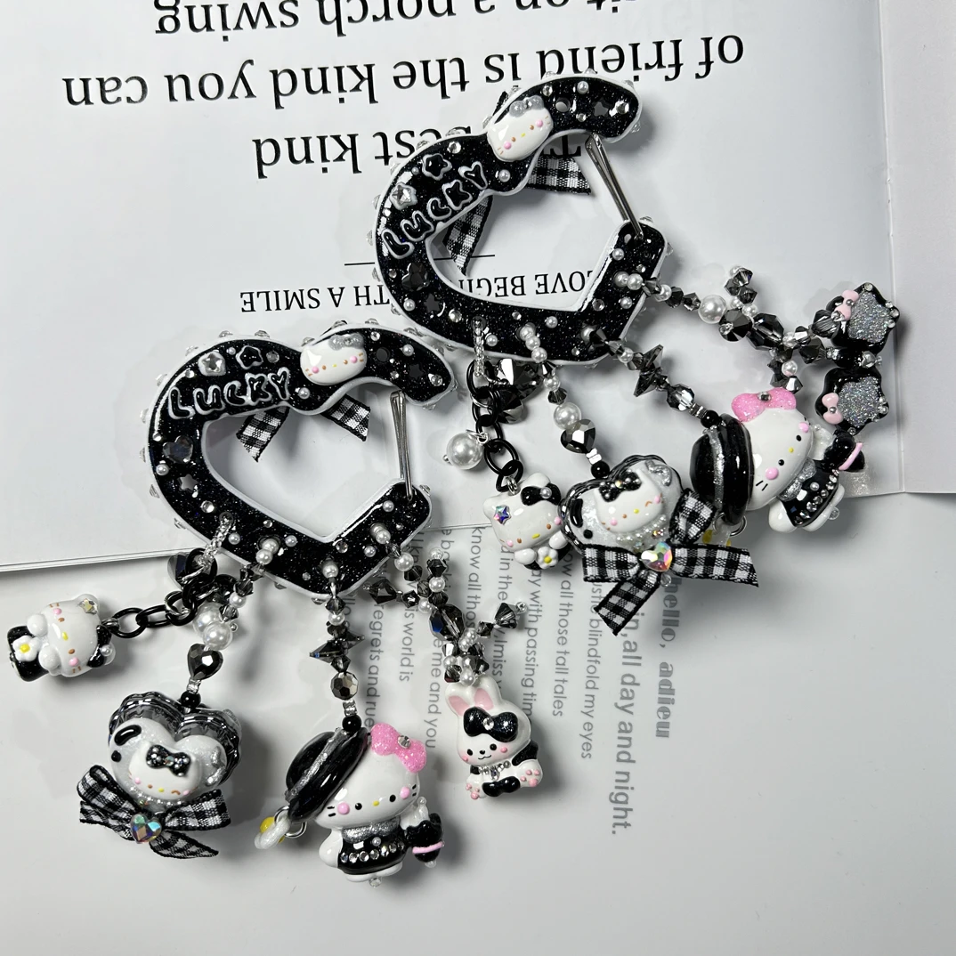 改娃网红捏捏重油手绘珠手机链挂件包挂钥匙链车挂