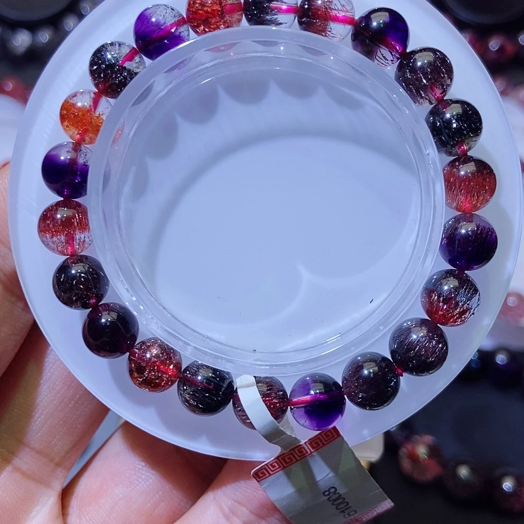 未镶嵌手链水晶黑加仑8.6