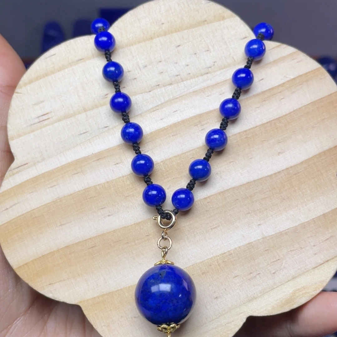 青金石未镶嵌16mm锁骨珠结链