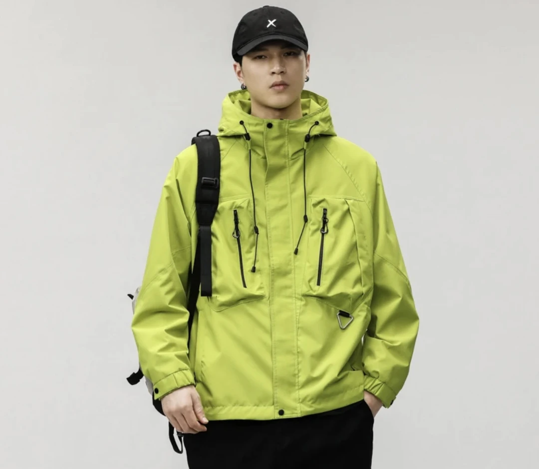 连帽三防冲锋衣男士春秋季新休闲工装夹克山系外套