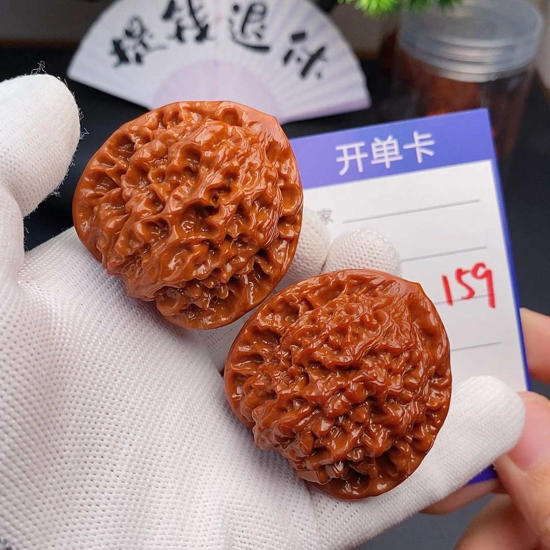 文玩核桃把件43官帽159