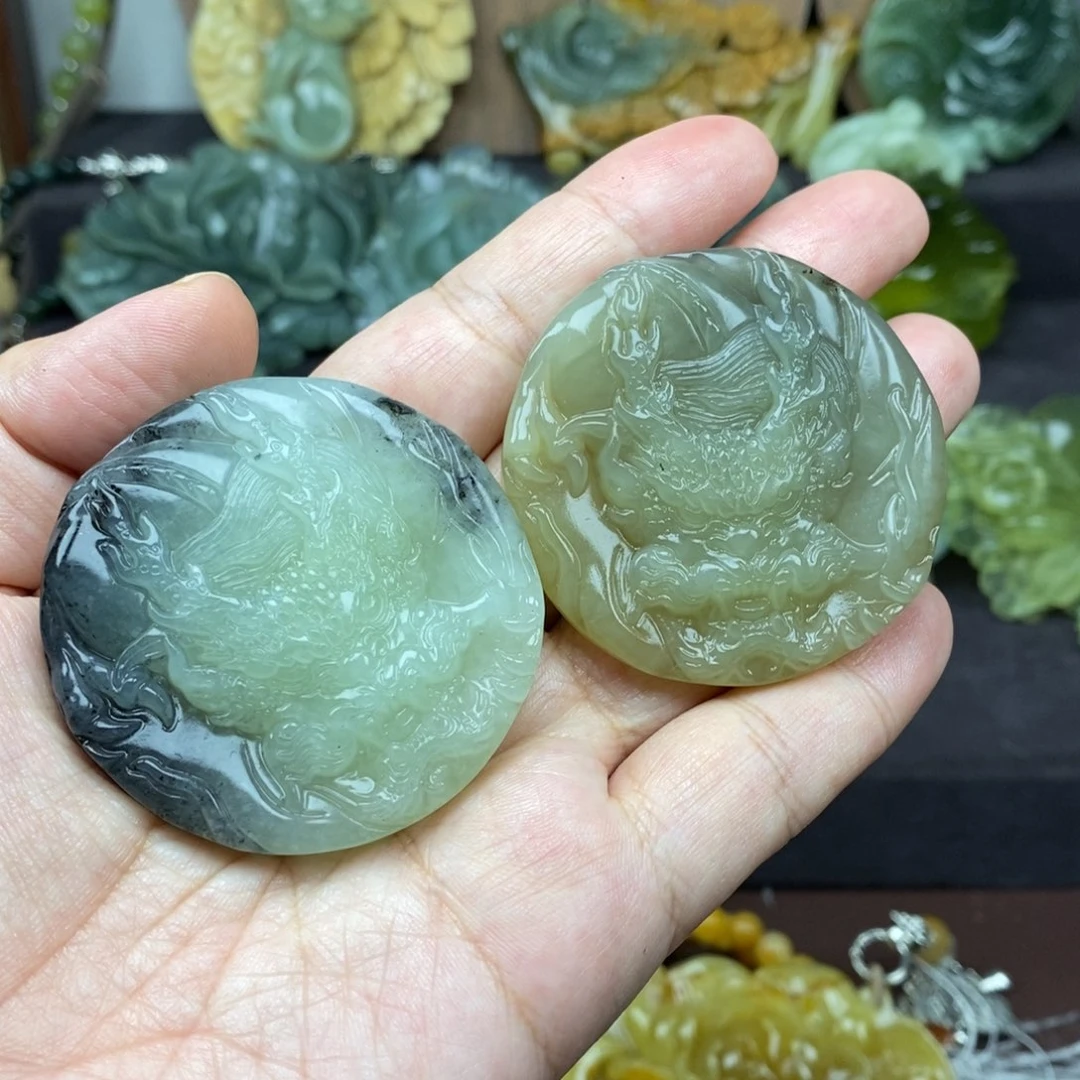 蛇纹石玉未镶嵌吊坠(不含链)