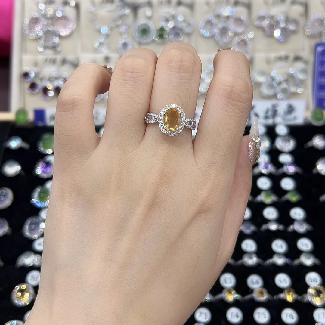 嘉***a发饰黄晶银S925镶嵌