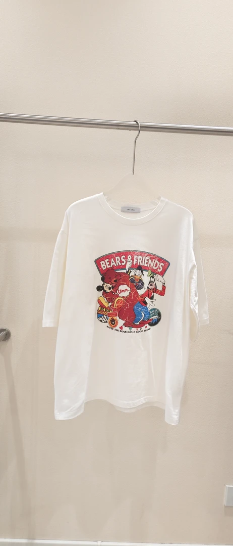 白色圆领米奇T恤