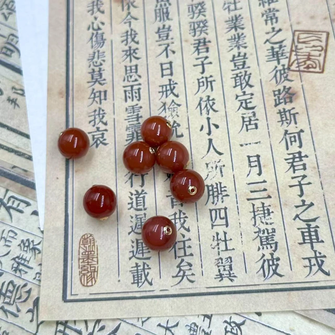 18k玛瑙单珠一颗（多样性发一件）  PP05