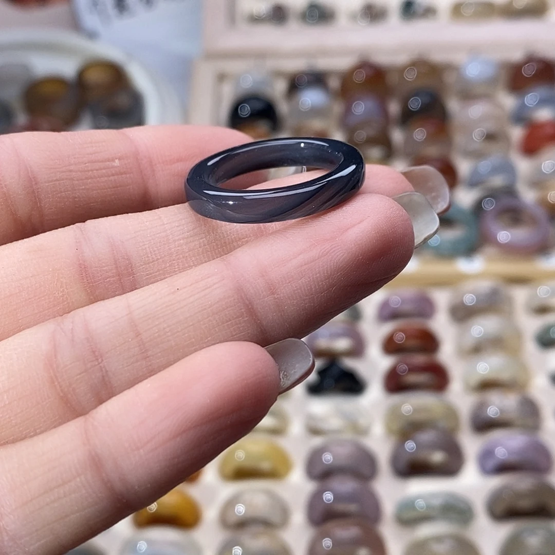 玛瑙/玉髓未镶嵌戒指A 39不退换港19+