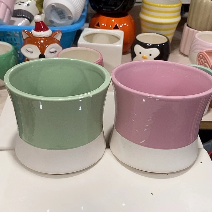 摆件陶盆有孔 微瑕介意勿拍