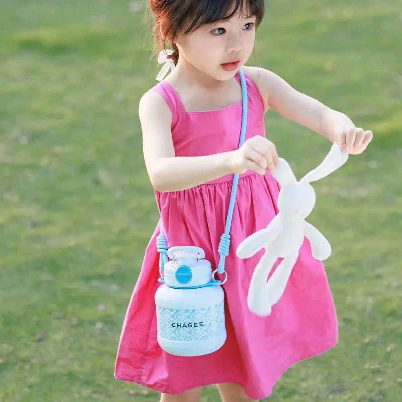 韩系女童连衣裙棉布裙子儿童夏季连衣裙洋气吊带露背裙小女孩网红