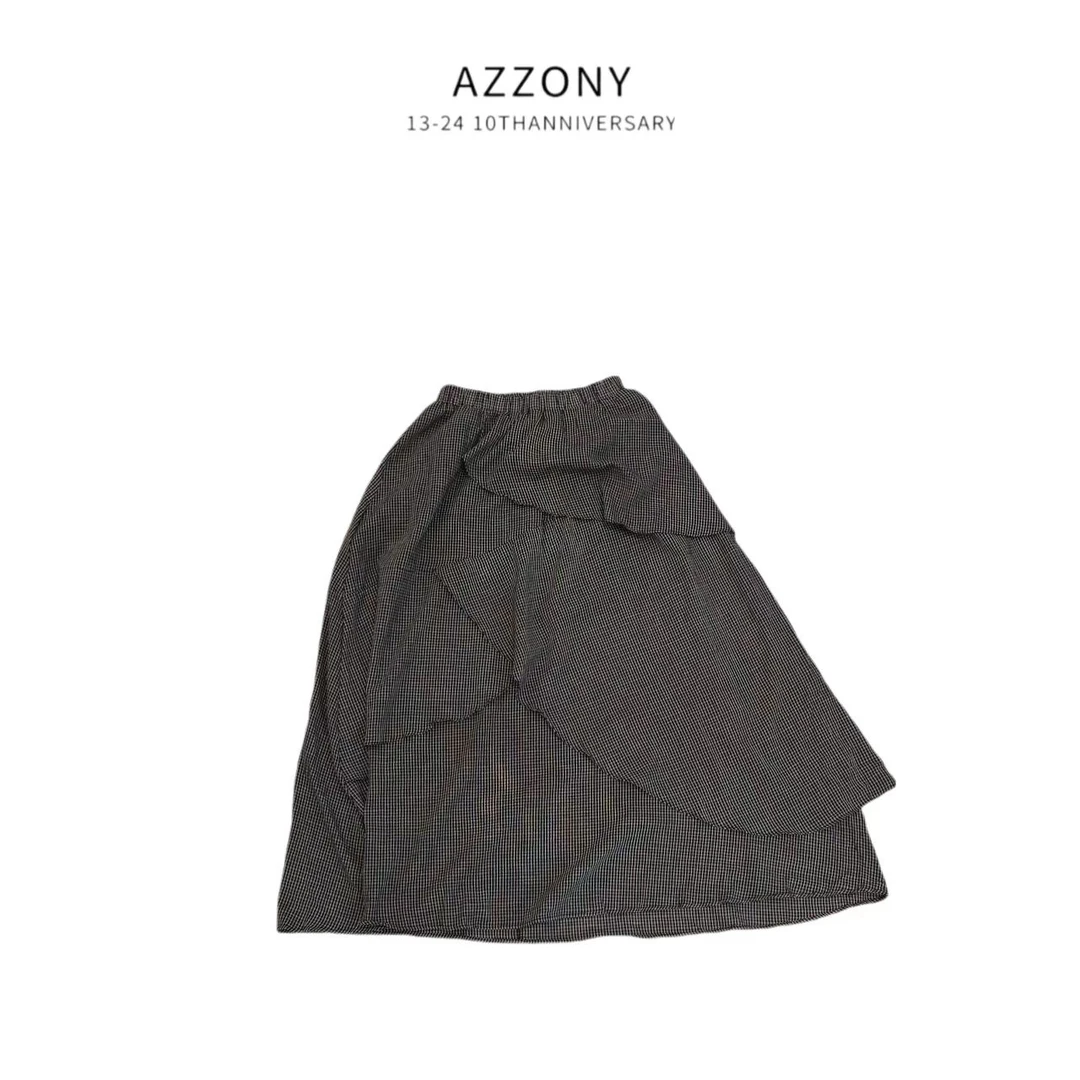 Az LongQuan  裁剪荷叶半裙 设计师新款百搭休闲半裙 CT5221