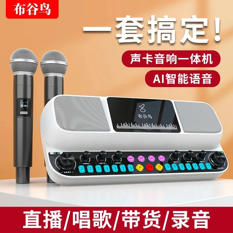 源头厂家 | 布谷鸟K600声卡音响一体机直播唱歌家庭KTV蓝牙音箱