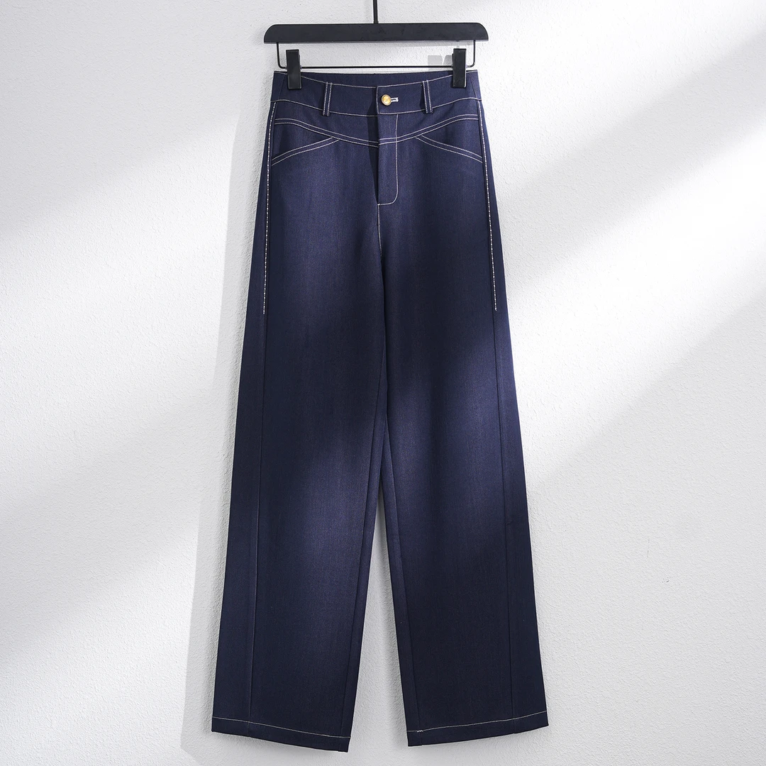 【清货】复古高腰时尚气质显瘦百搭直筒裤CC5665 裤长100-102