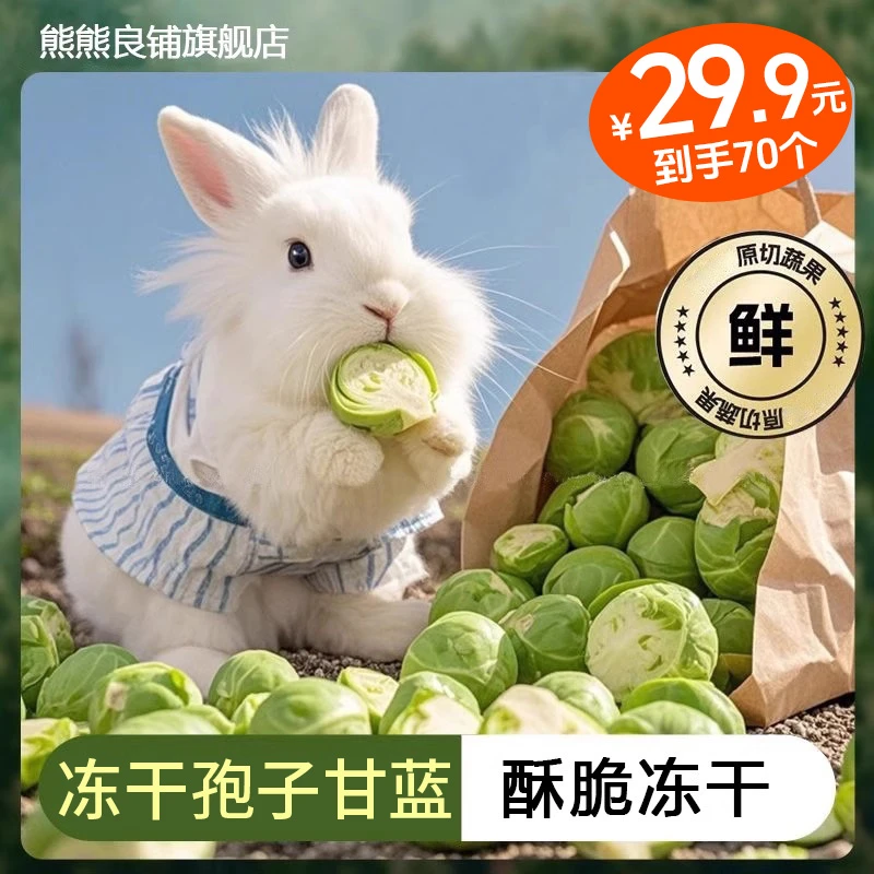冻干孢子甘蓝兔子零食磨牙宠物蔬菜冻干仓鼠金丝熊花枝鼠用品零食