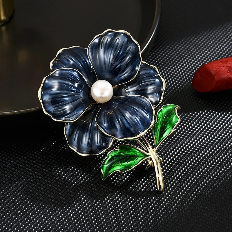 1391蓝色大花胸针