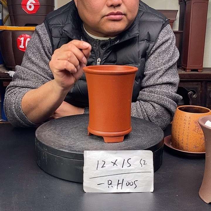 紫砂花盆货号一只H005