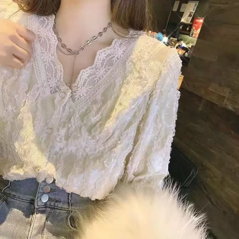 别致设计感小众长袖上衣洋气上衣女1507