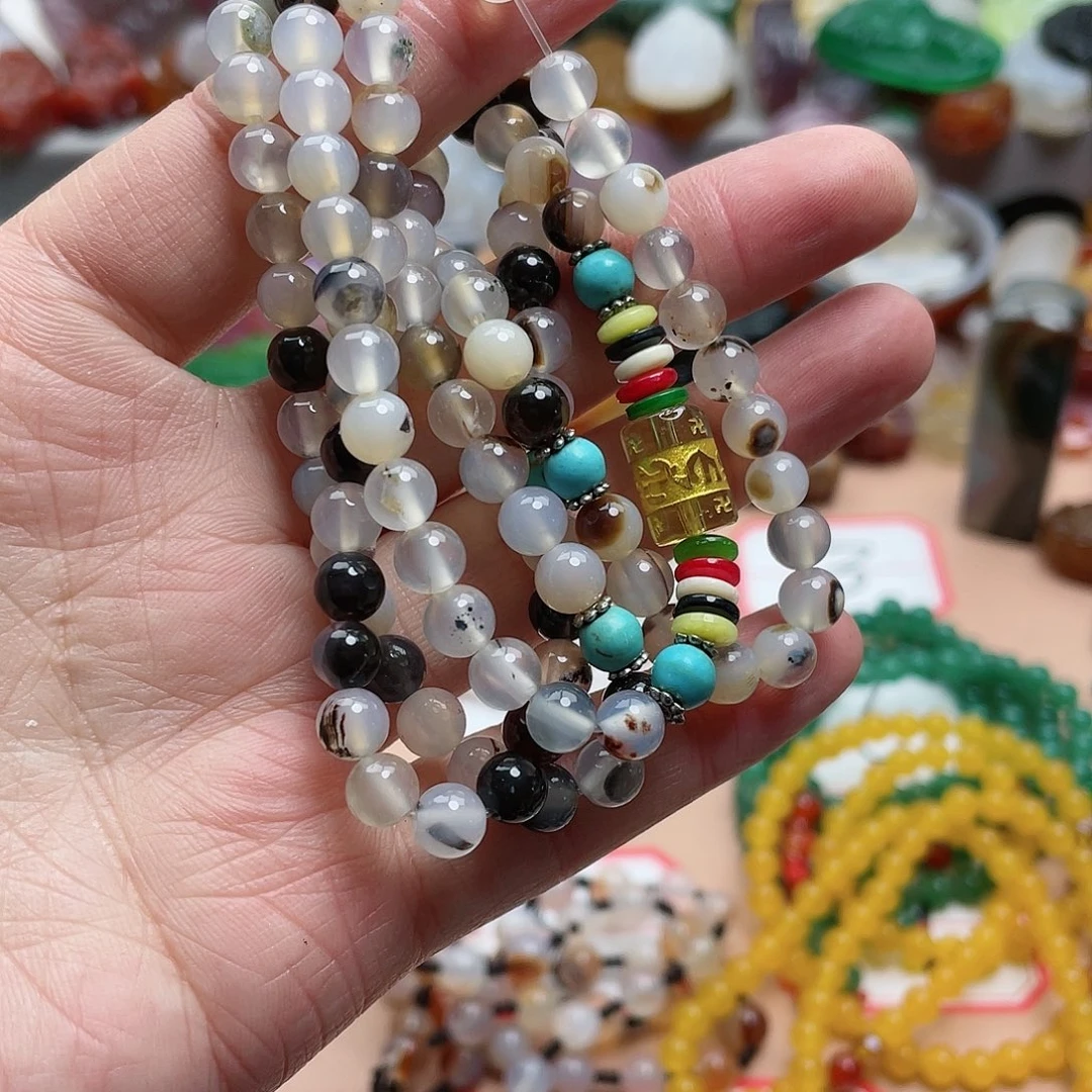 玛瑙/玉髓颈饰合金亓**禾