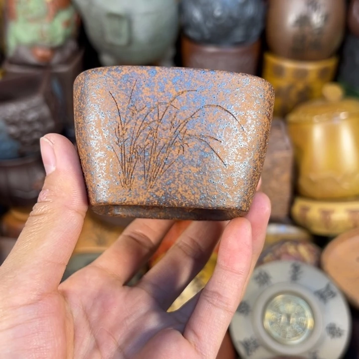 紫砂茶杯宜兴紫杯子