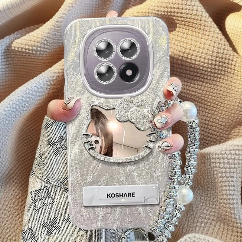 全包摄像头OPPOA6Plus手机壳羽纱KT猫镜子PKQ110软壳a6plus新款高