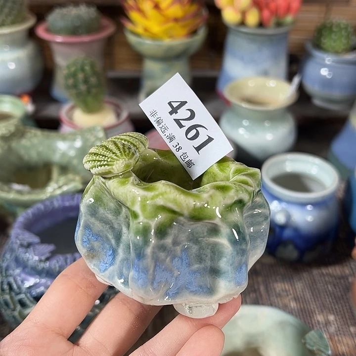 口3高4 手工花盆满30包邮