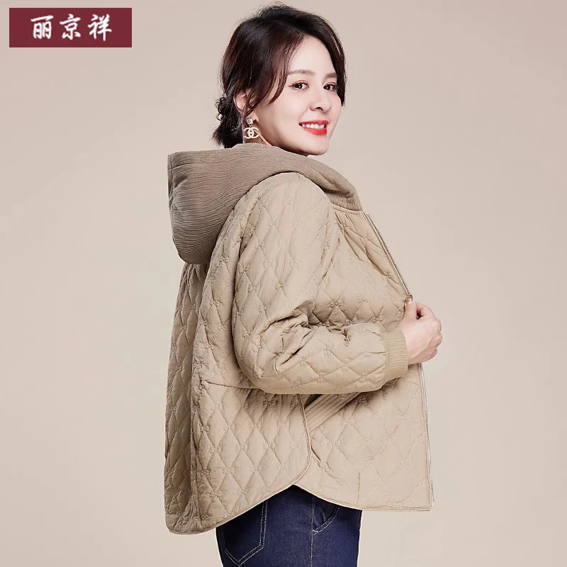 妈妈秋冬外套洋气轻薄小棉袄2025新款中老年人女冬装短款棉服