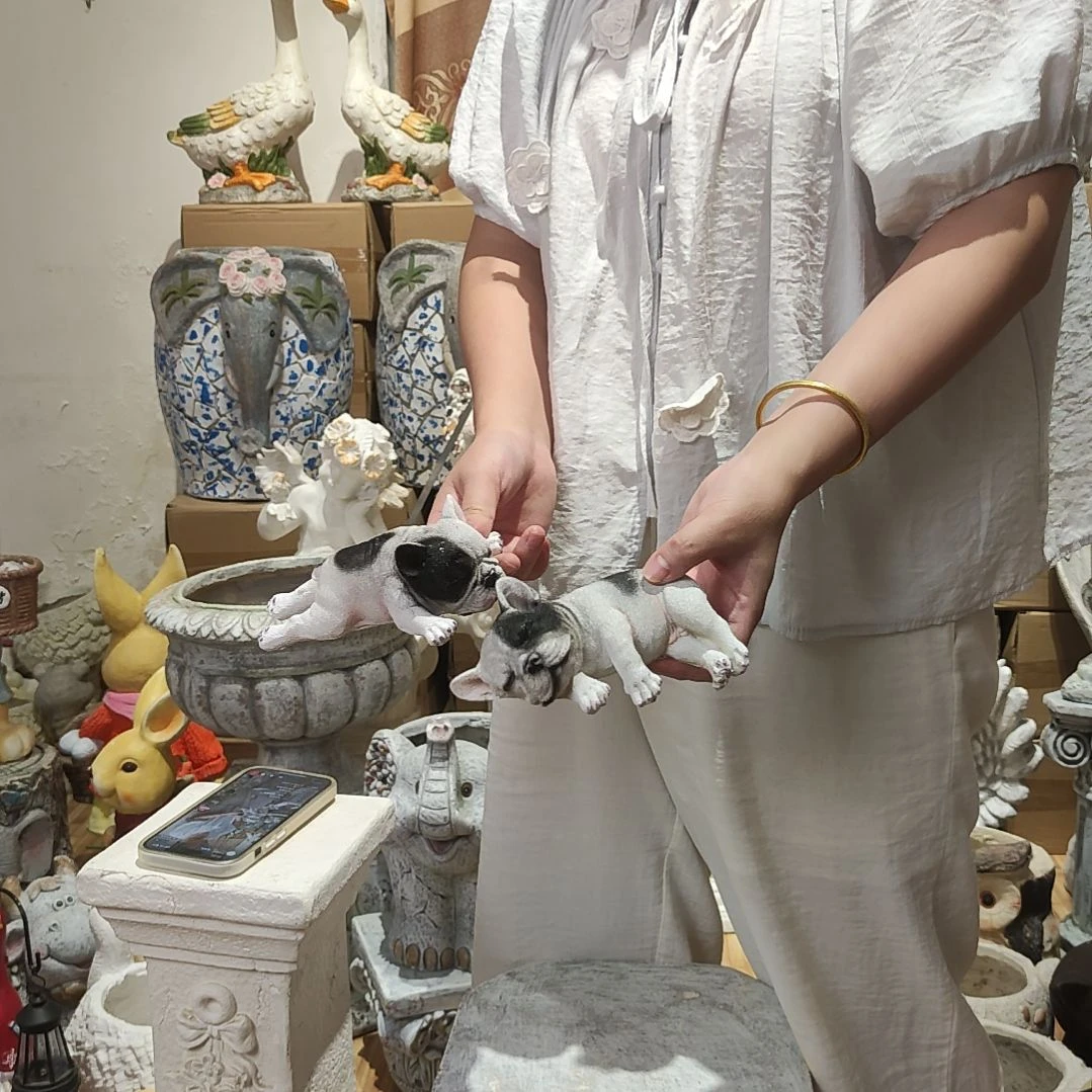 合成树脂树脂小狗一对