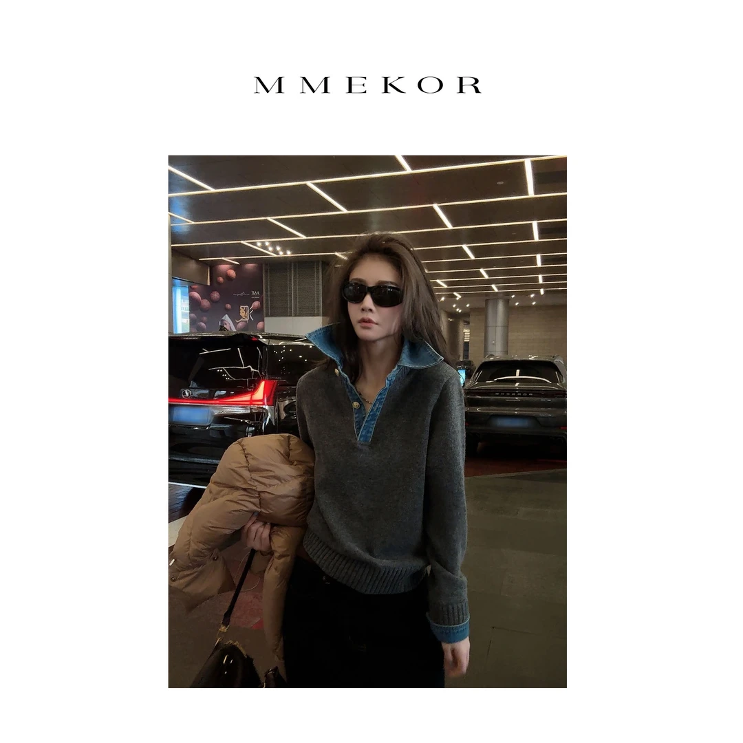 MMEKOR“瑞秋毛衣”2025新款秋款职场不费力百搭上衣 30729