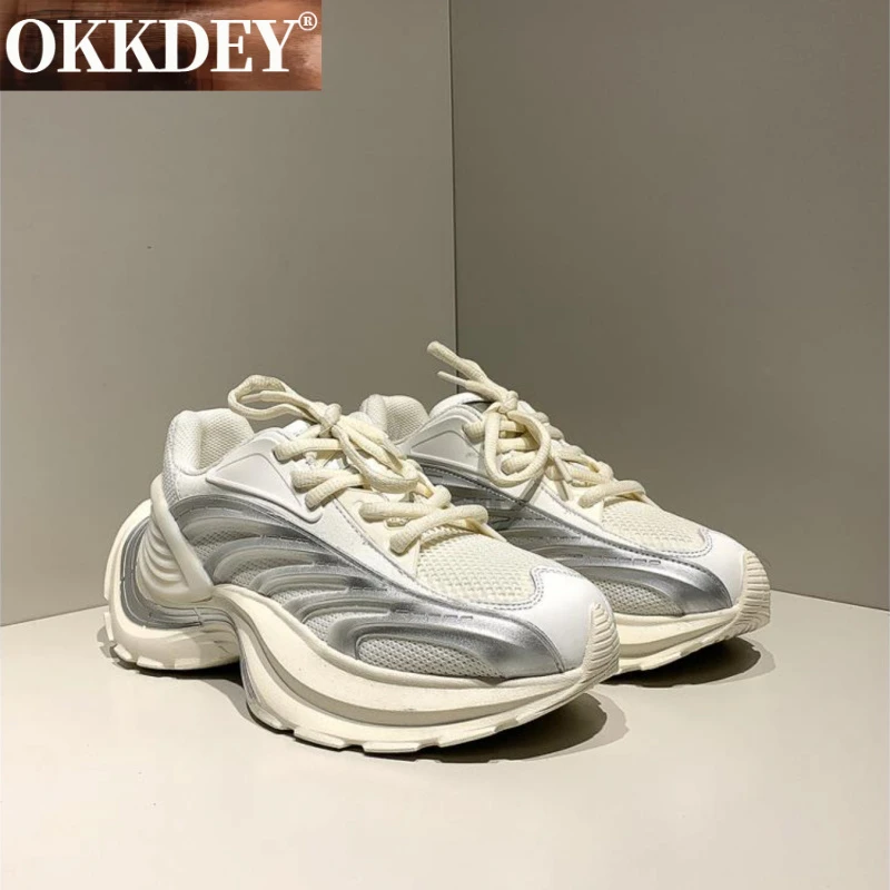okkdey【明星同款运动鞋】增高厚底情侣老爹鞋时尚百搭休闲运动鞋