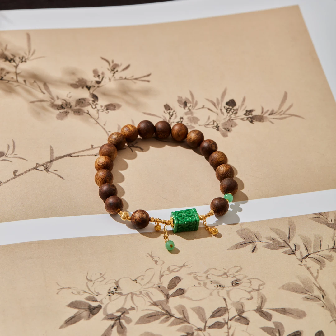 【云上雅岚】深山叹丨18K沉香翡翠手串多样性发一#XYGD233100-B