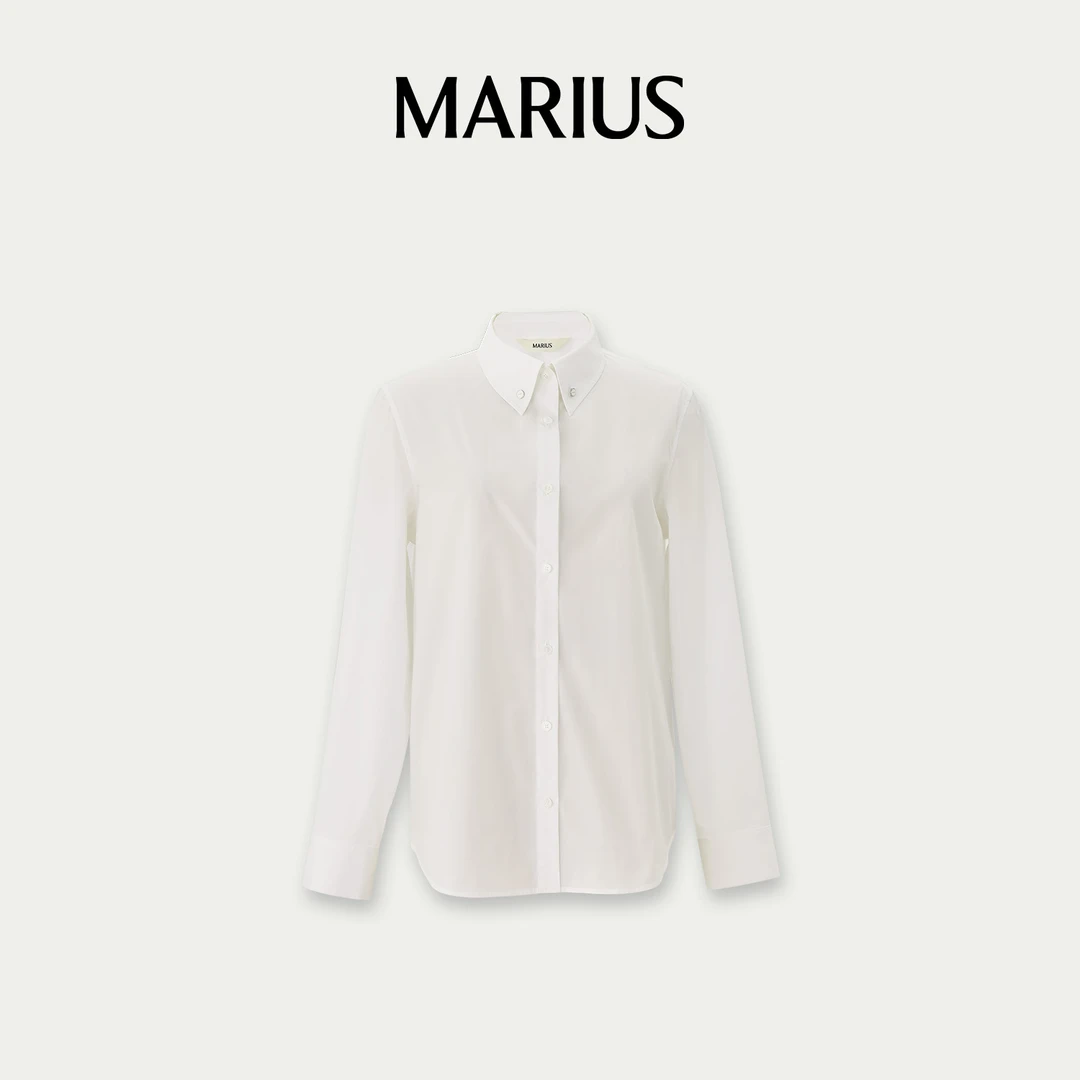MARIUS’斑驳logo‘通勤休闲百搭衬衫