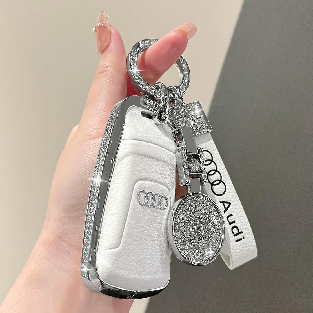 新款奥迪A4L钥匙套Q5L/A5/A4/Q7/A6L汽车专用高档金属钥匙包扣女