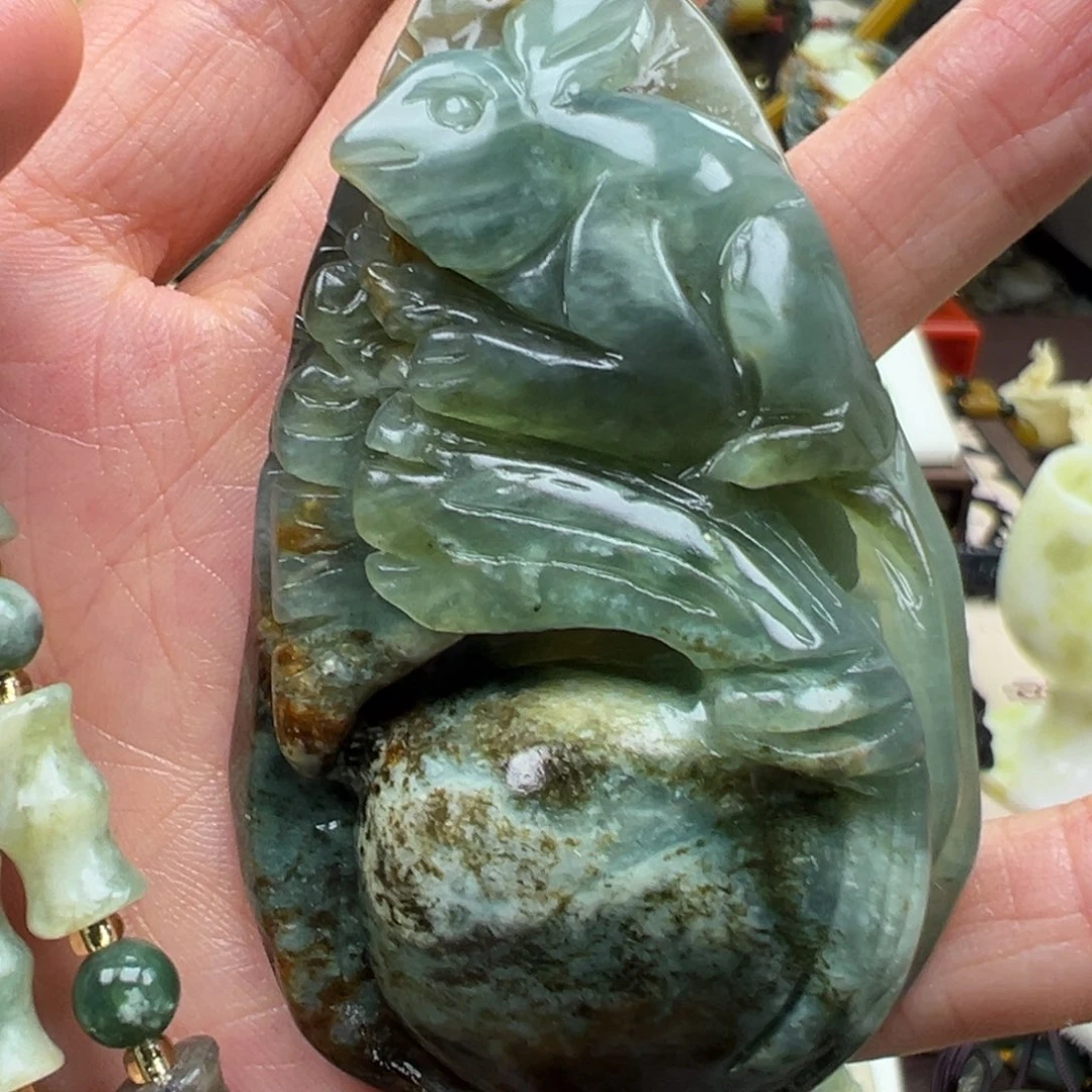 岫玉未镶嵌挂件挂件