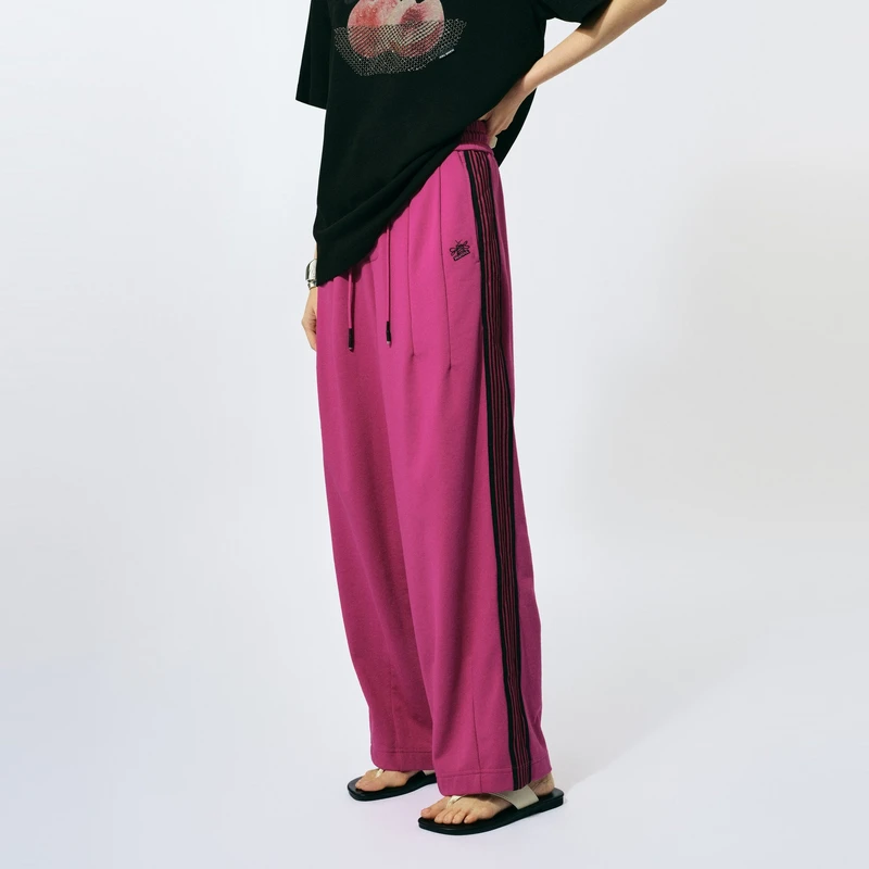 U/TI【蜜蜂系列】显瘦感侧边撞色织带抽绳弹力松紧腰百搭运动休闲裤