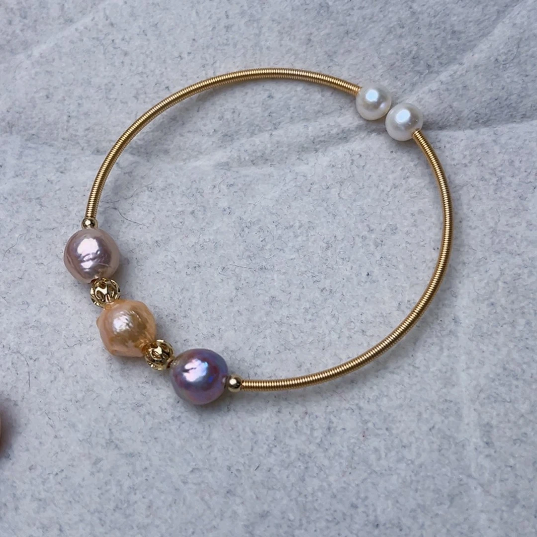 淡水珍珠未镶嵌颈饰开****心