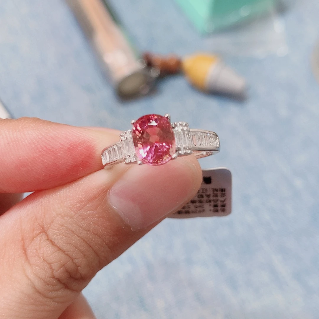 银S925镶嵌戒指戒指碧玺