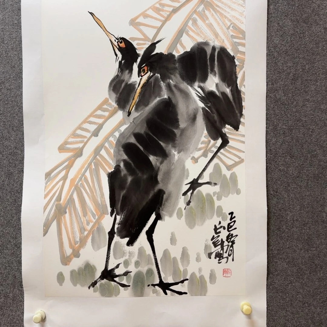 国画靳长年老师手绘作品