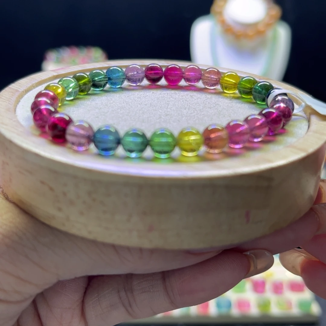 手链碧玺未镶嵌色标6.4mm