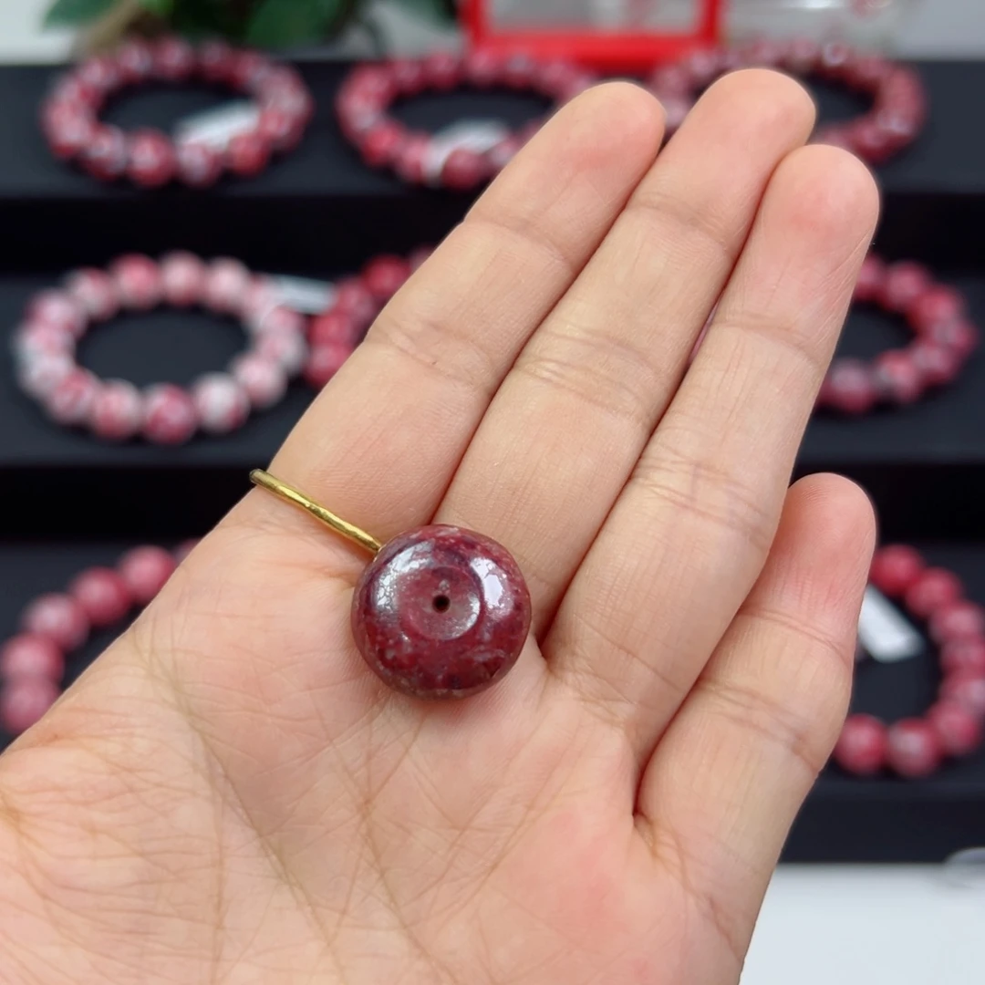 天然辰砂天然原石 平安扣