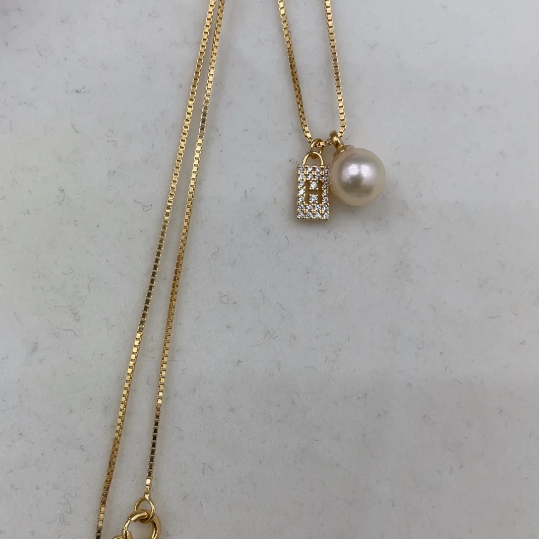 套链银S925镶嵌海水珍珠