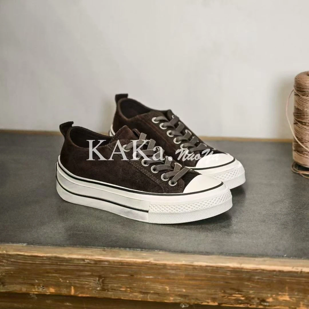 KAKA NUOYA 卡卡诺亚 2449 时尚百搭经典牛猄平底板鞋