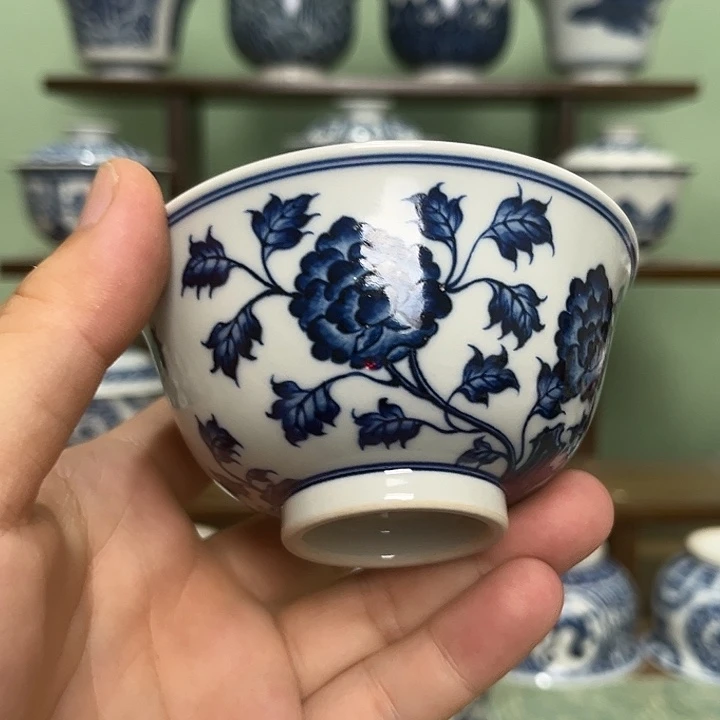月季花宫碗满杯120毫升