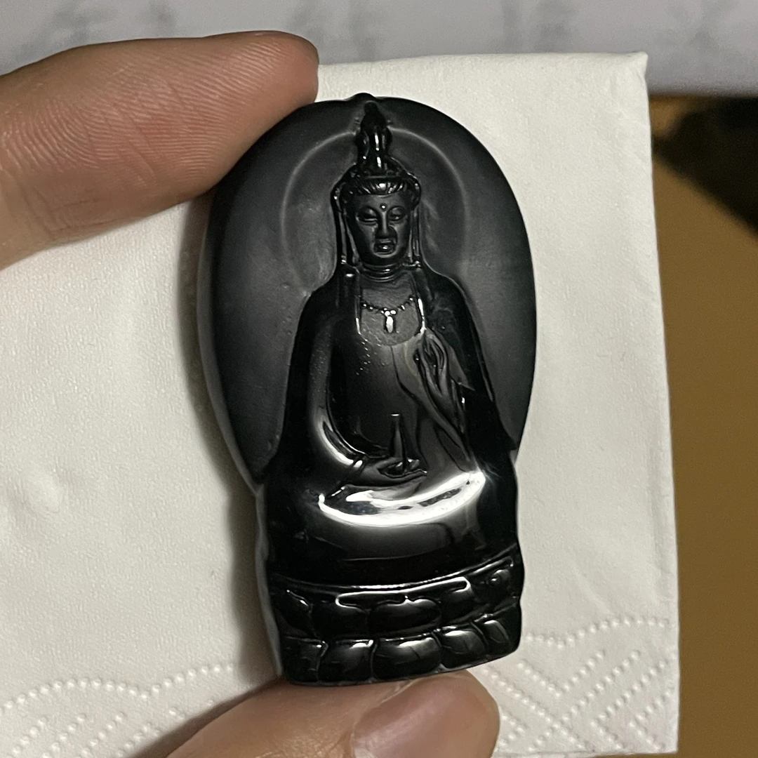 天然翡翠a货 素衣观音n3