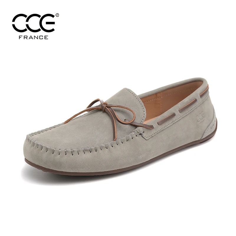 法国CCE男女豆豆鞋真皮情侣款一脚蹬英伦驾车鞋磨砂懒人鞋男5131