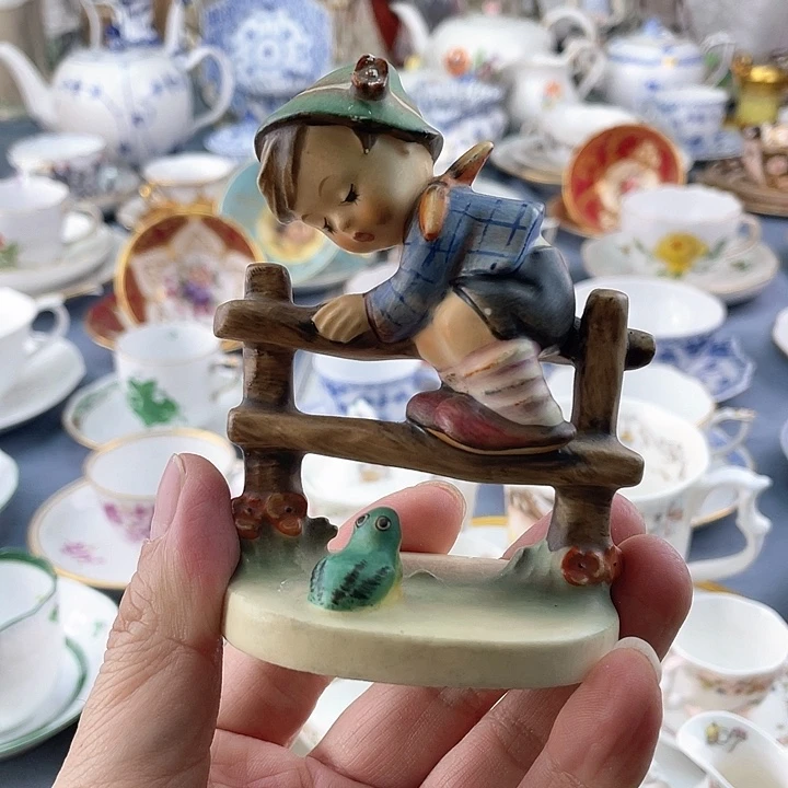 中古海外欧瓷盘盘子小房子