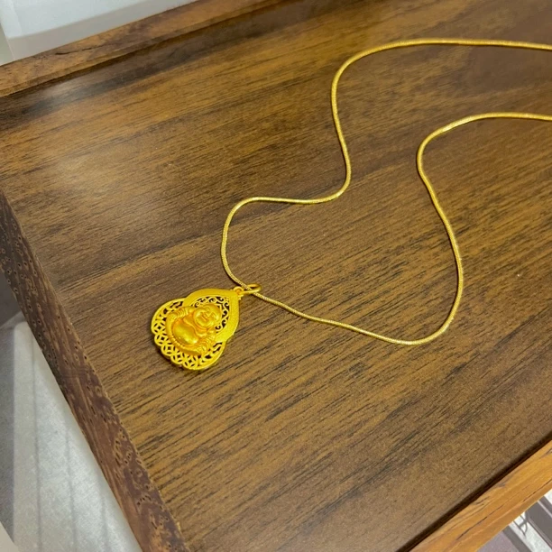 弥勒佛吊坠如意大肚弥勒佛项坠本命年项链挂坠女