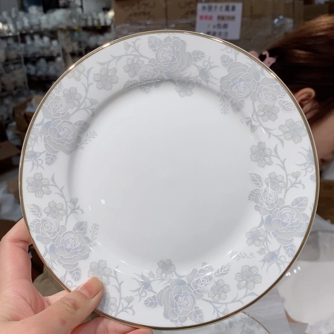 瓷骨瓷7.5英寸平盘19cm一个外贸尾单