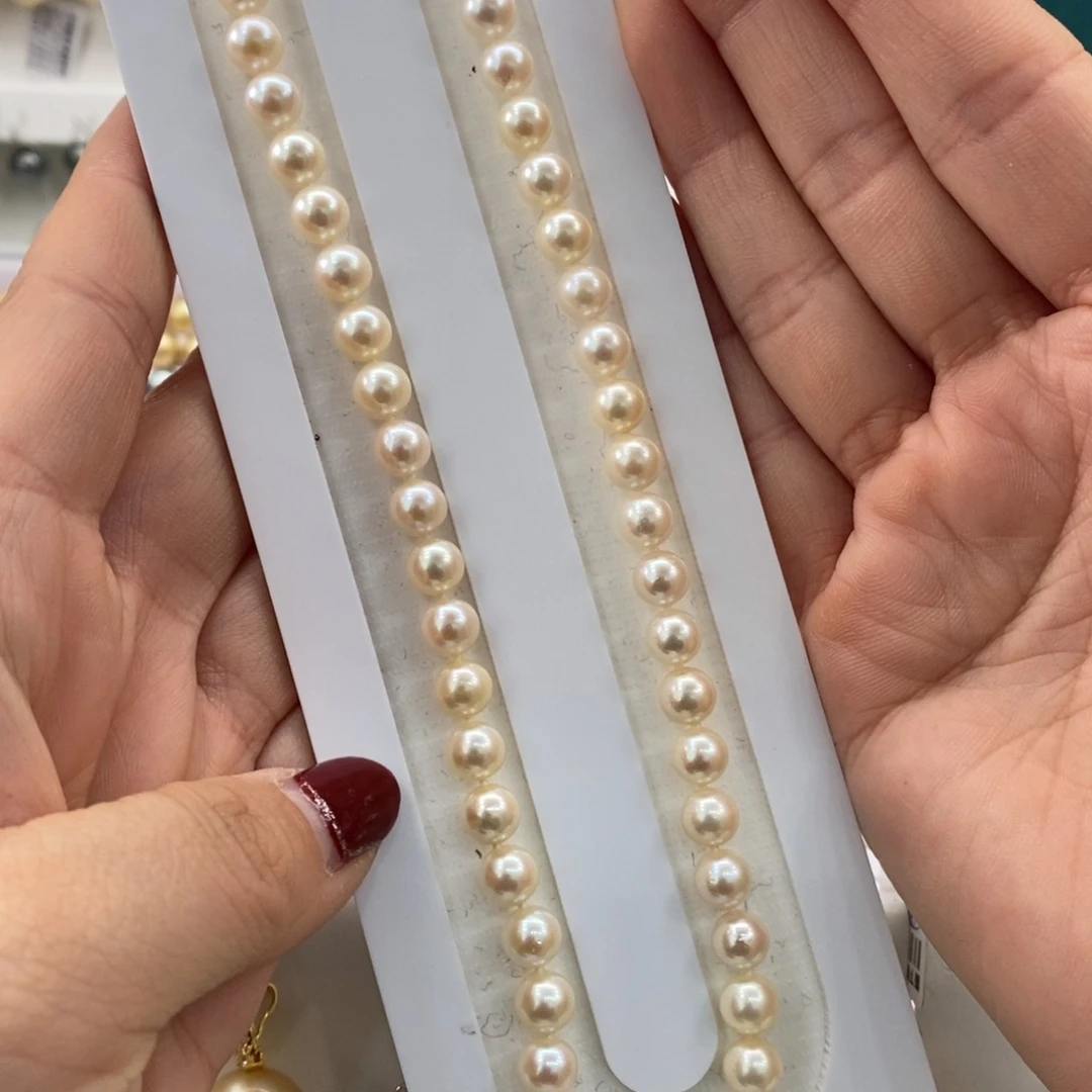 海水珍珠颈饰银S925镶嵌6.5-7m m